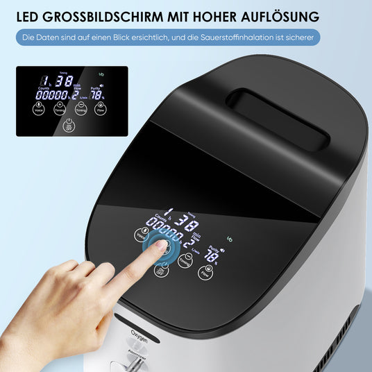 LED-Display des VH-2 Sauerstoffgeräts – einfache Ablesbarkeit und benutzerfreundliche Steuerung