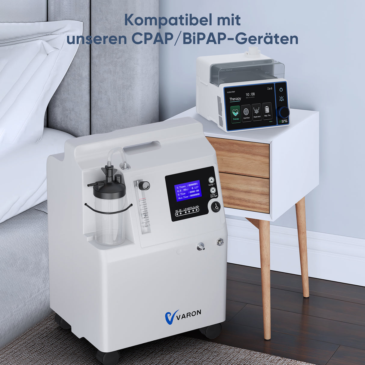 VARON Serene 5L Sauerstoff-Konzentrator | CE-Zertifizierung, 72H Betrieb FDA-zugelassen VARON