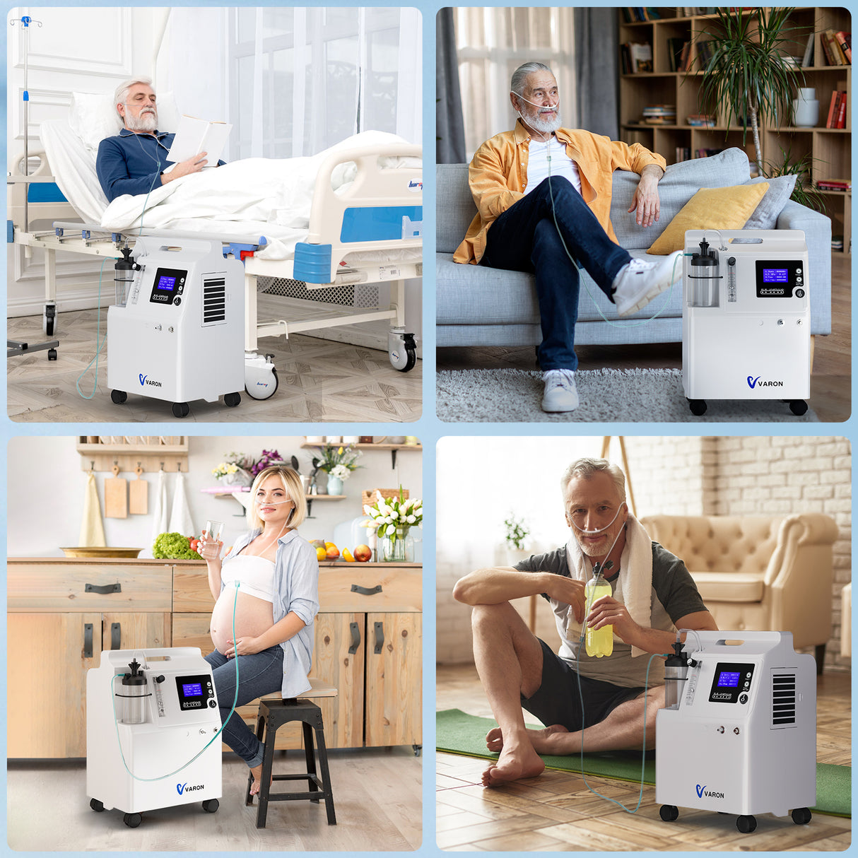 VARON Serene 5  kontinuierlicher Sauerstoffkonzentrator für zu Hause für alte Menschen