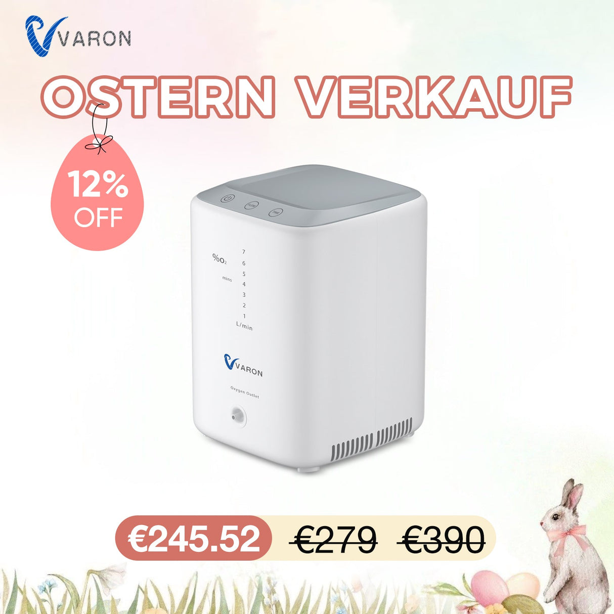 Varon Sauerstoffgerät für Zuhause 1-7L/min VH-3 VARON