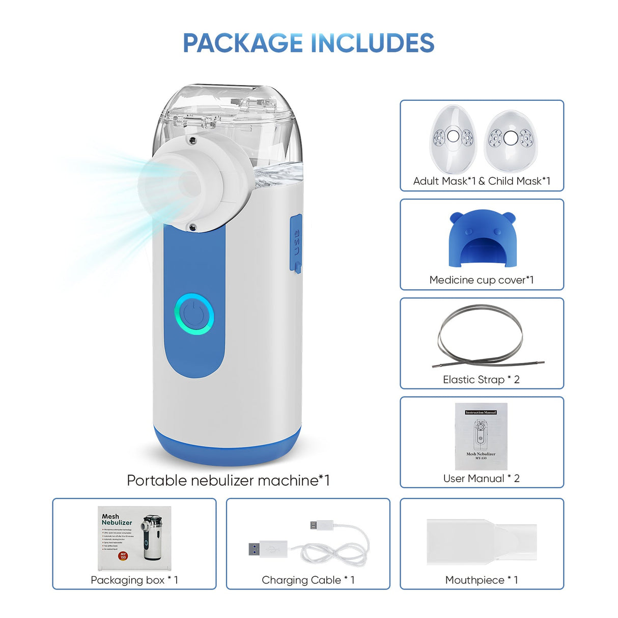 VARON Portable Nebulizer for Kids MY-133 VARON