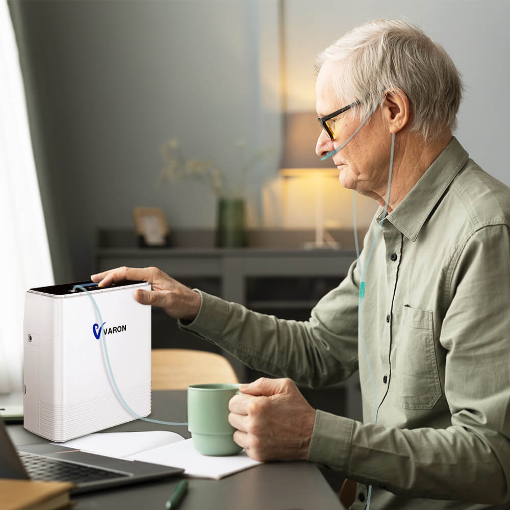 VARON VP-6 Tragbarer kontinuierlicher Sauerstoffkonzentrator für ältere Menschen