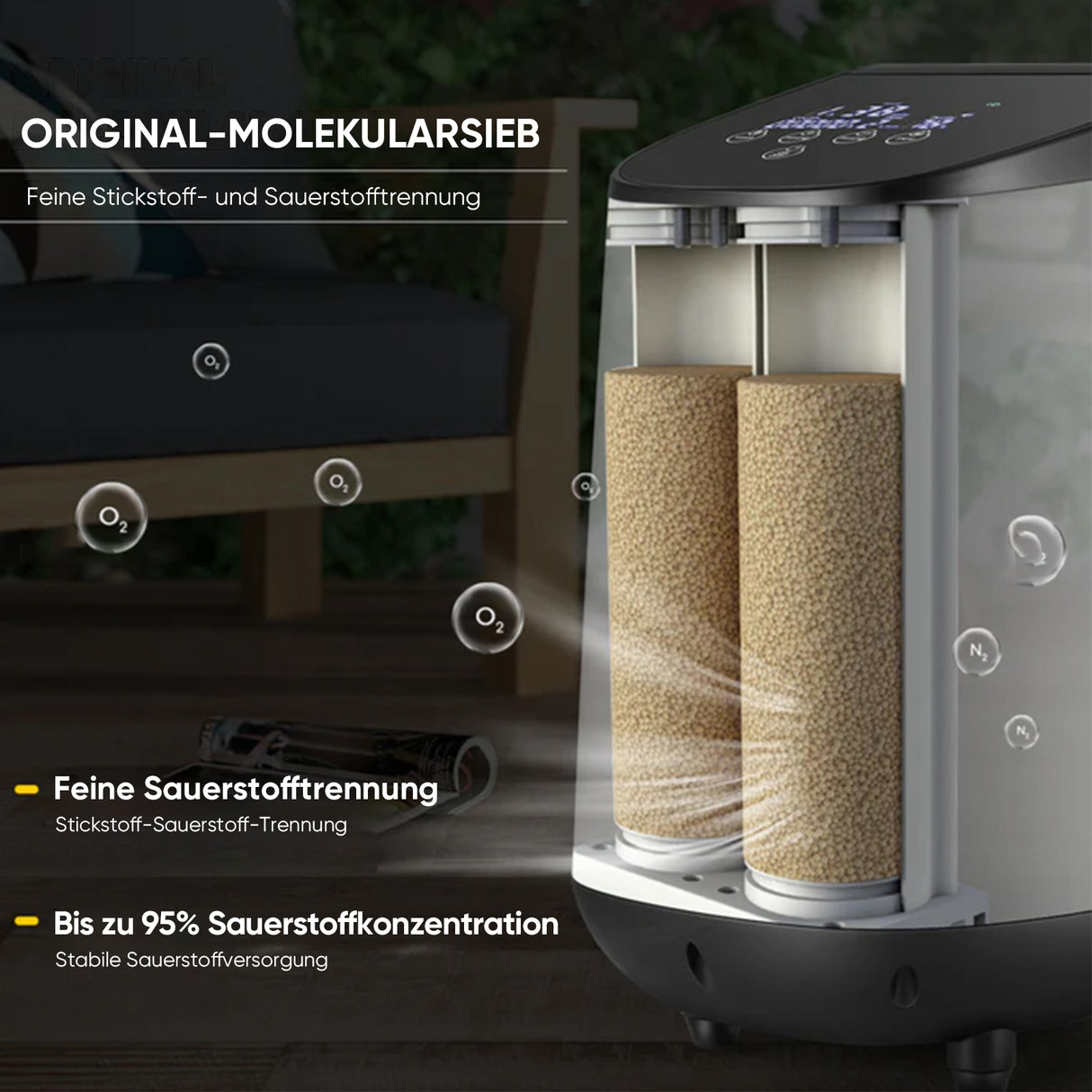 Original-Molekularsieb im VH-2 Sauerstoffgerät – für reine und stabile Sauerstoffproduktion