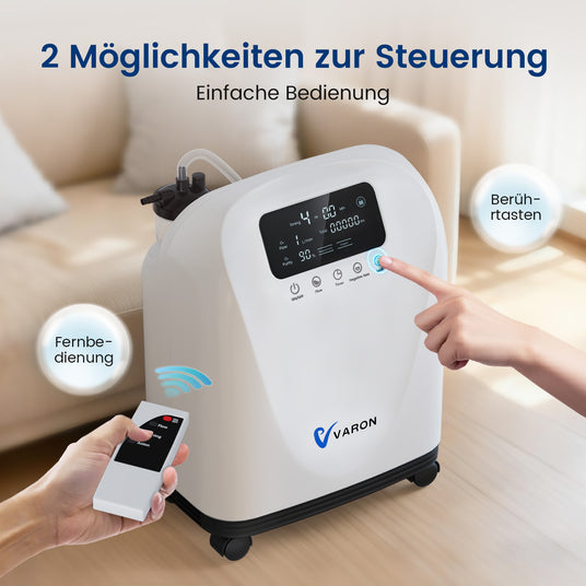 VARON VH-4 Sauerstoffgerät für Zuhause | Kontinuierlicher Fluss, CE-geprüft (1-9 Stufen) VARON