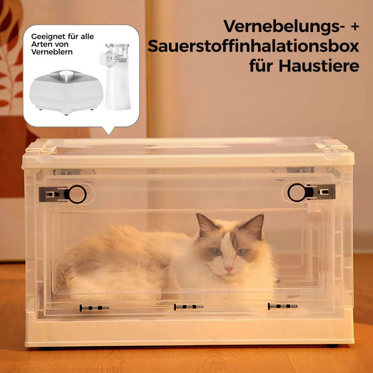 Faltbare Sauerstoffkammer für Haustiere – Für Zuhause & unterwegs VARON