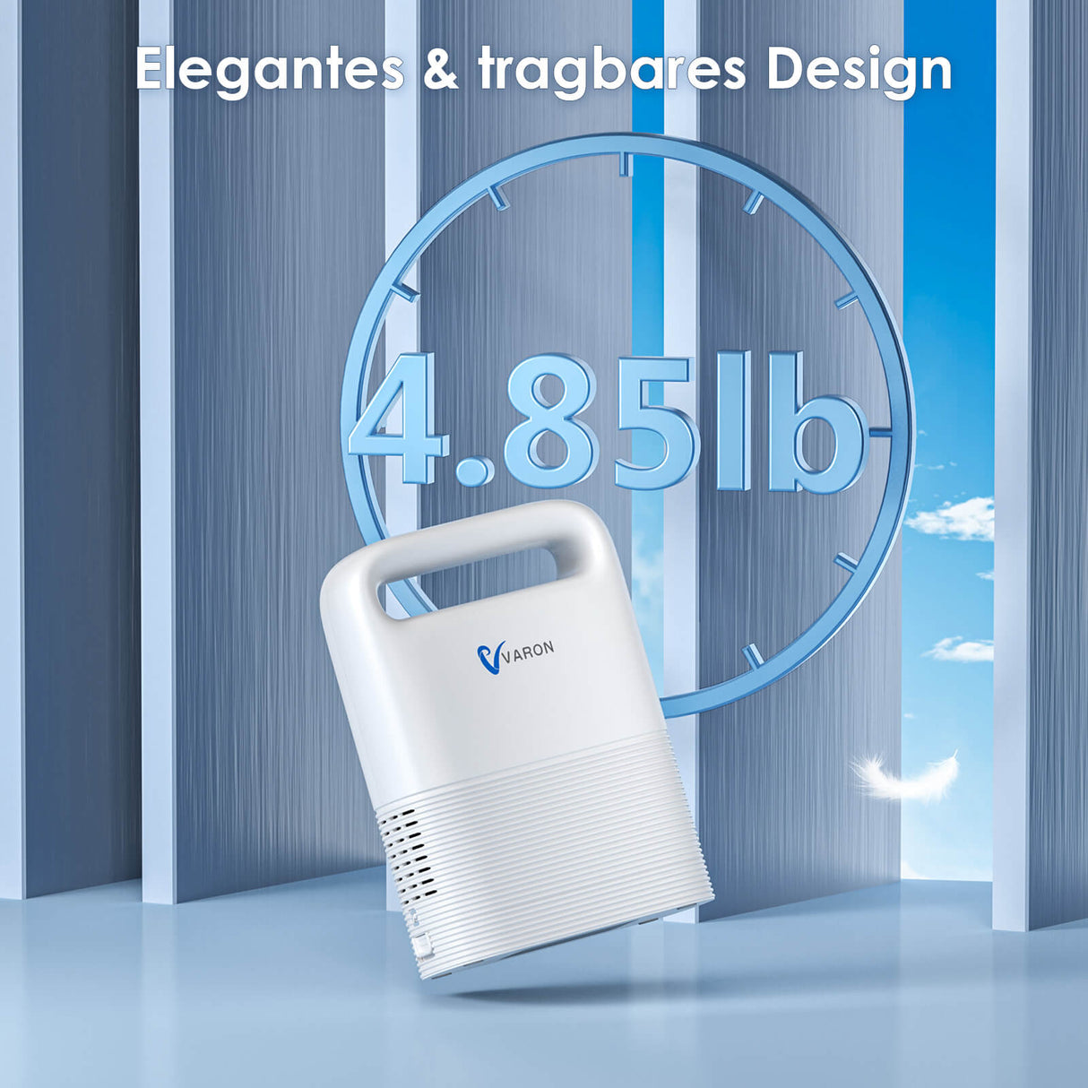 Gewicht des VARON VP-2 – nur 4,85 lb, sauerstoffgerät tragbar klein und leicht