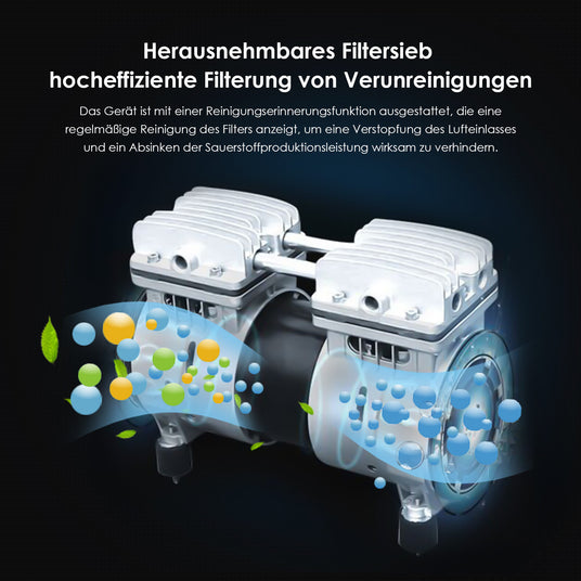 Abnehmbarer Filter des VARON VL-1 – tragbares Sauerstoffgerät für einfache Reinigung