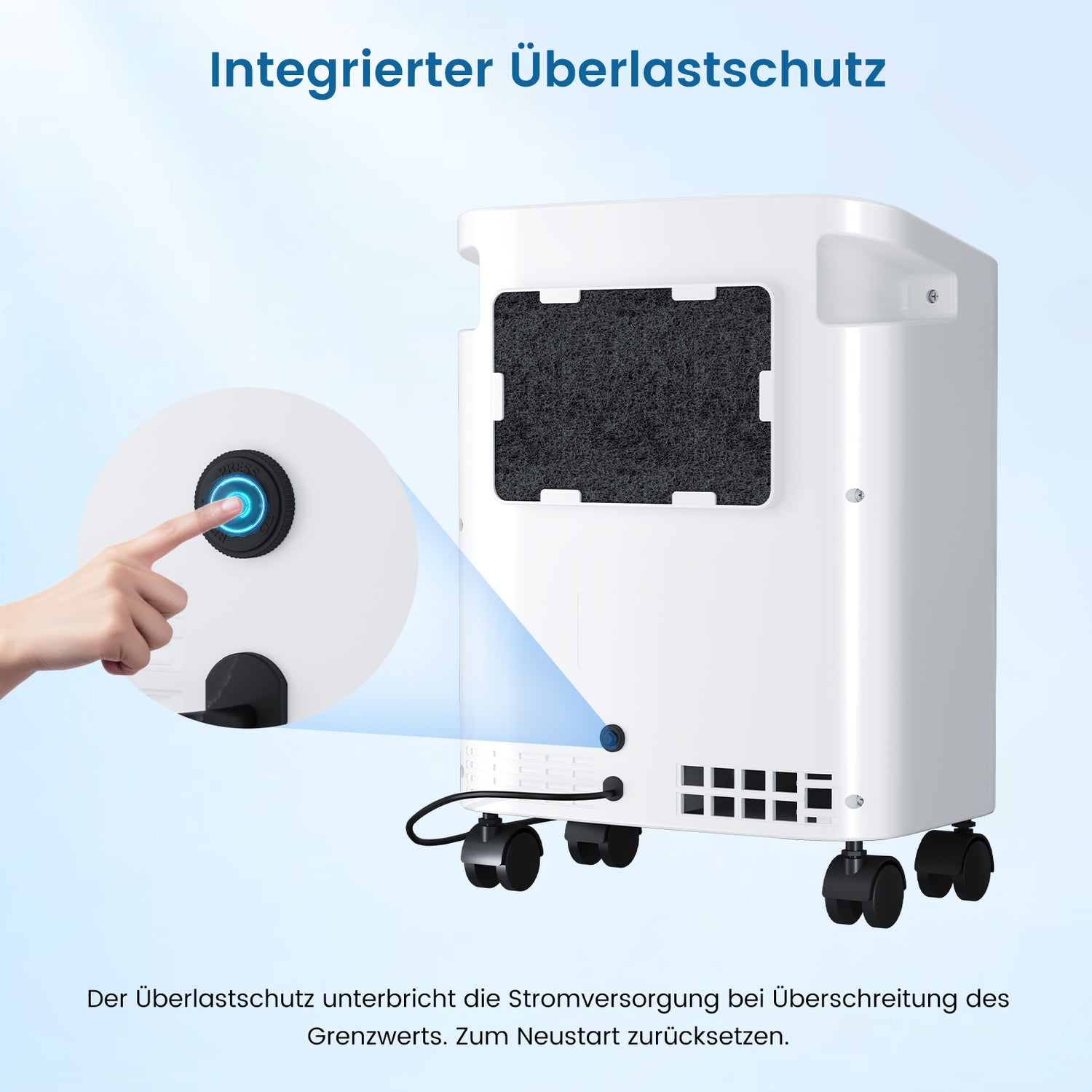 VARON VH-3 PRO Heim-Sauerstoffkonzentrator | 10-Stufen-Regelung, Komfortable Therapie, CE-geprüft VARON