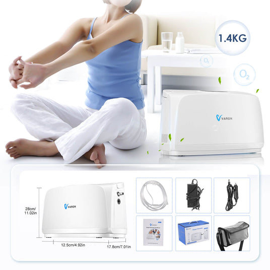 Mitgeliefertes Zubehör für VARON VL-1 – tragbarer Sauerstoffkonzentrator mit praktischen Komponenten