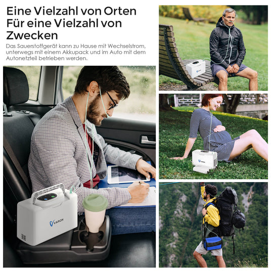 VL-2 tragbares Sauerstoffgerät mit kleiner Batterie, ideal für Spaziergänge und Besichtigungen
