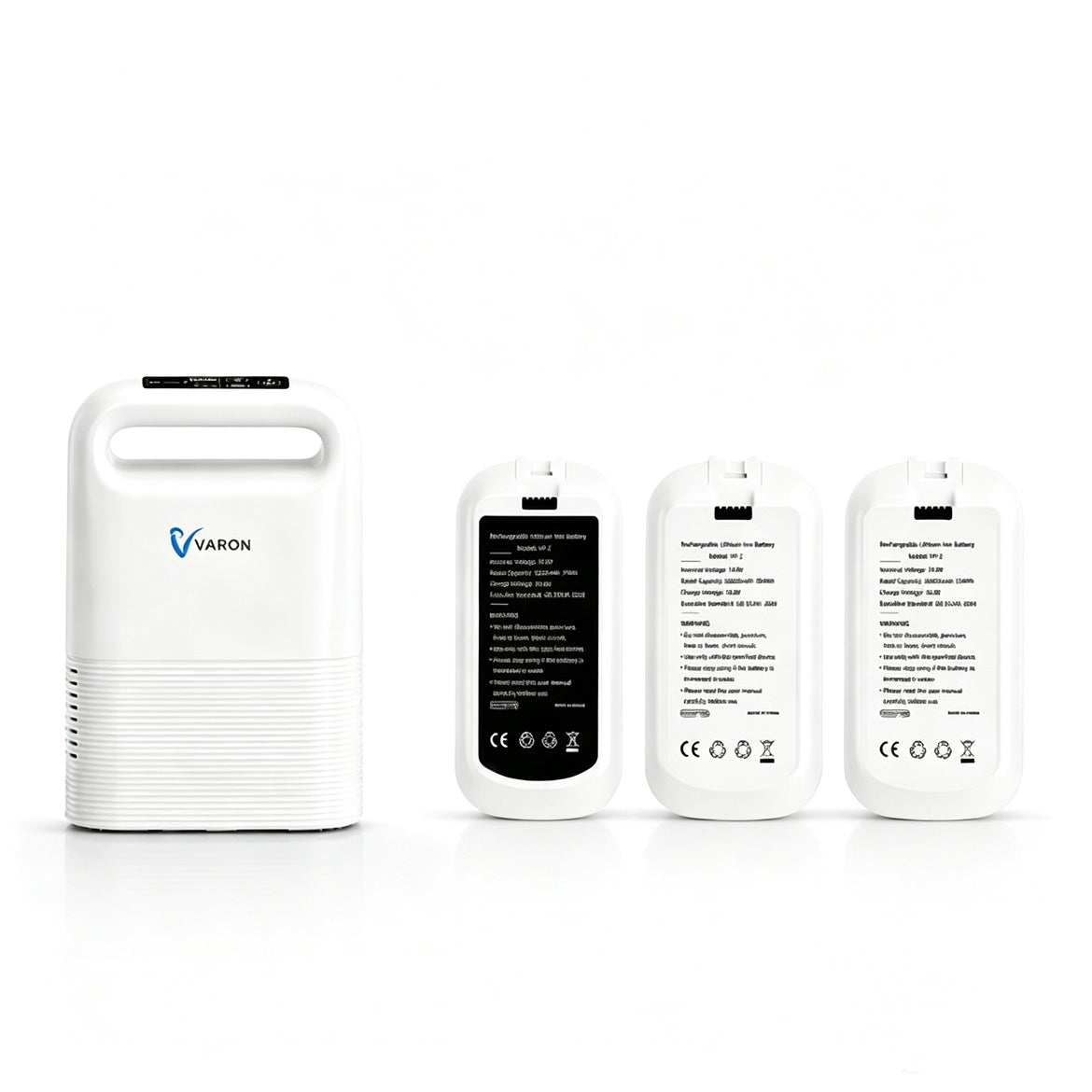 VARON VP-2 Mobiler Sauerstoffkonzentrator Bundle | 8 Stunden Laufzeit mit 2 Zusatzakkus VARON