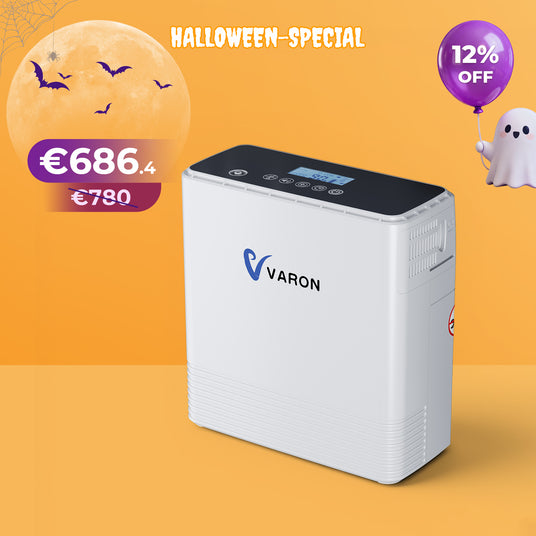 VARON VP-6 Kontinuierlicher tragbarer Sauerstoff-Konzentrator | 6-Stufen-Regelung, CE-geprüft VARON