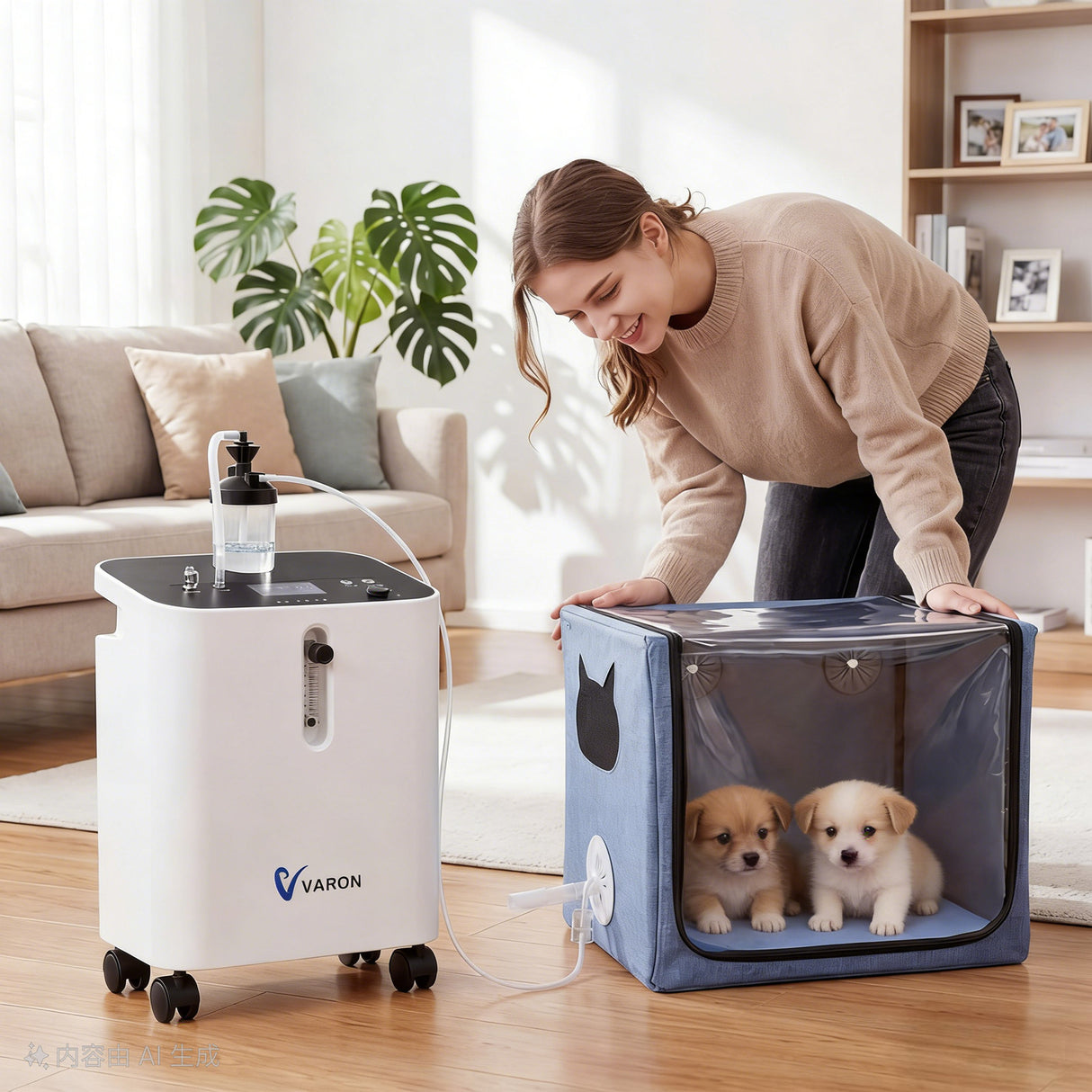 Sauerstoffkonzentrator für Haustiere 1-3L/min | Modell VH-3 PRO | Kompatibel mit VARON Sauerstoffkammer VARON