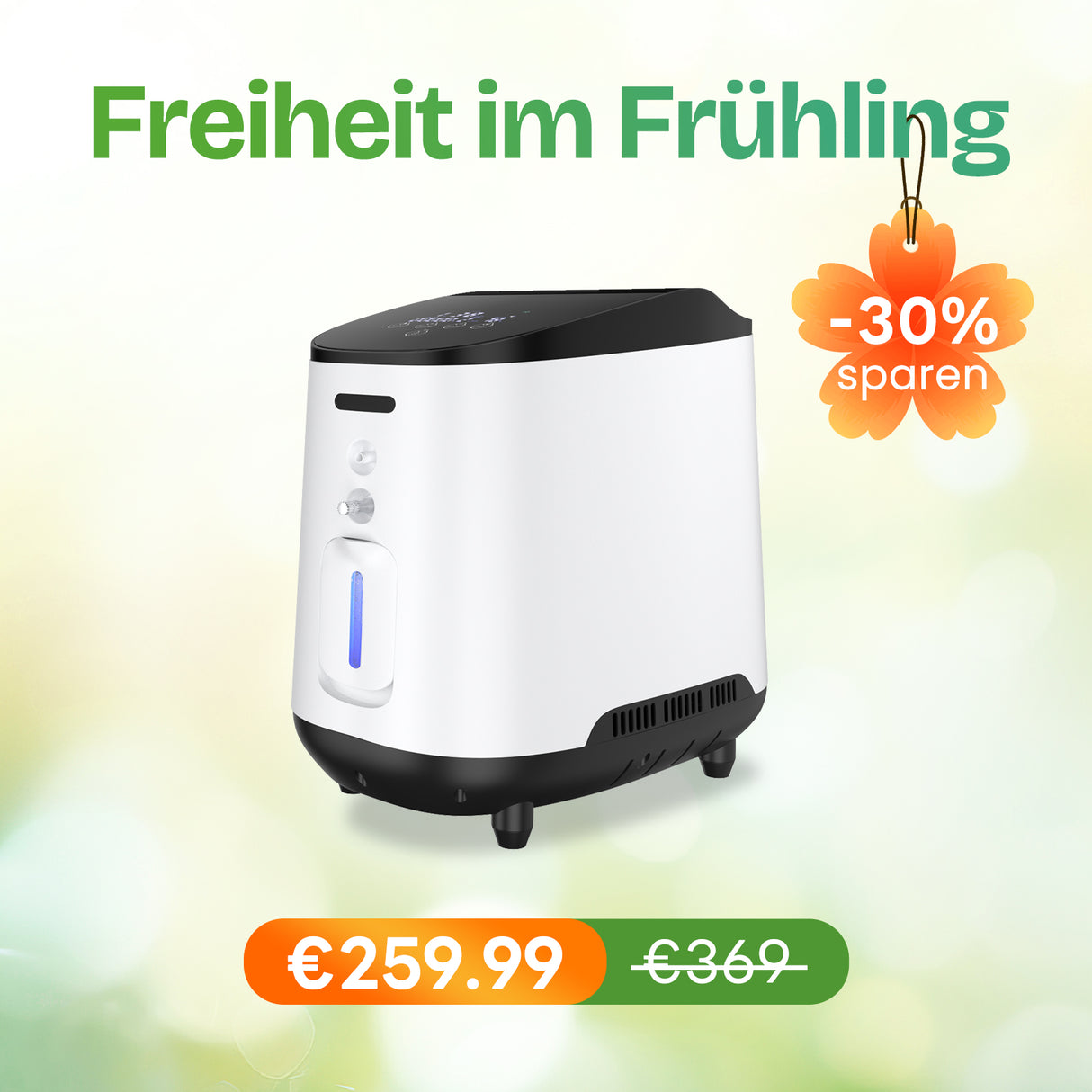 VARON VH-2 Sauerstoffgerät Für Zuhause | Kontinuierlicher Fluss, 24/7 Dauerbetrieb, CE-geprüft VARON