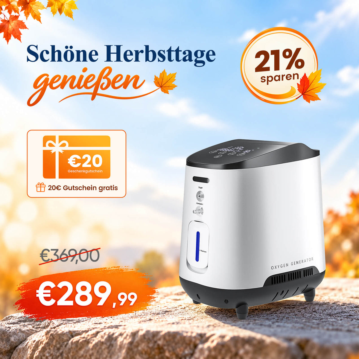 VARON VH-2 Sauerstoffgerät Für Zuhause | Kontinuierlicher Fluss, 24/7 Dauerbetrieb, CE-geprüft VARON