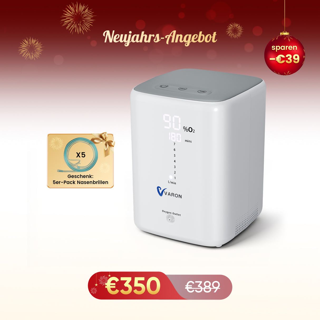 Appareil à oxygène VARON 1-7L/min pour la maison VH-3