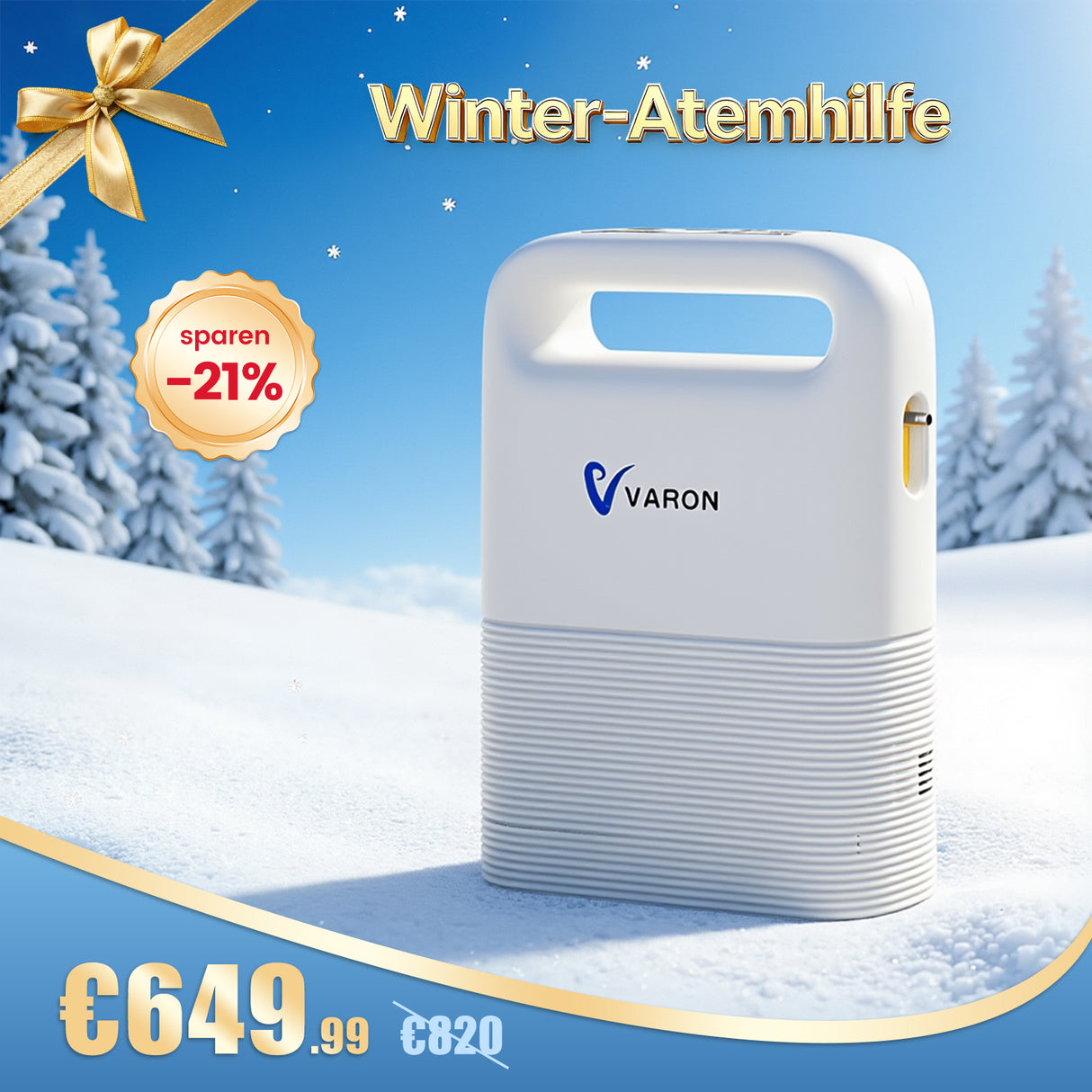 🔥Appareil à oxygène mobile à débit pulsé VARON 5L VP-2
