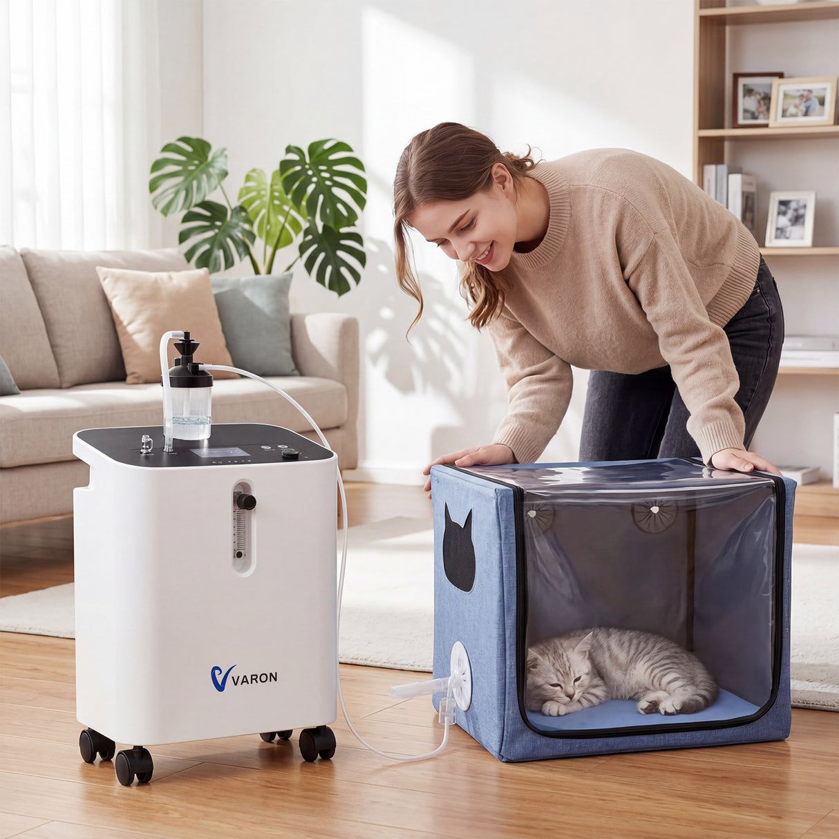 100L Sauerstoffkammer für Haustiere – Komfortabler Raum für Sauerstoff- & Aerosoltherapie VARON