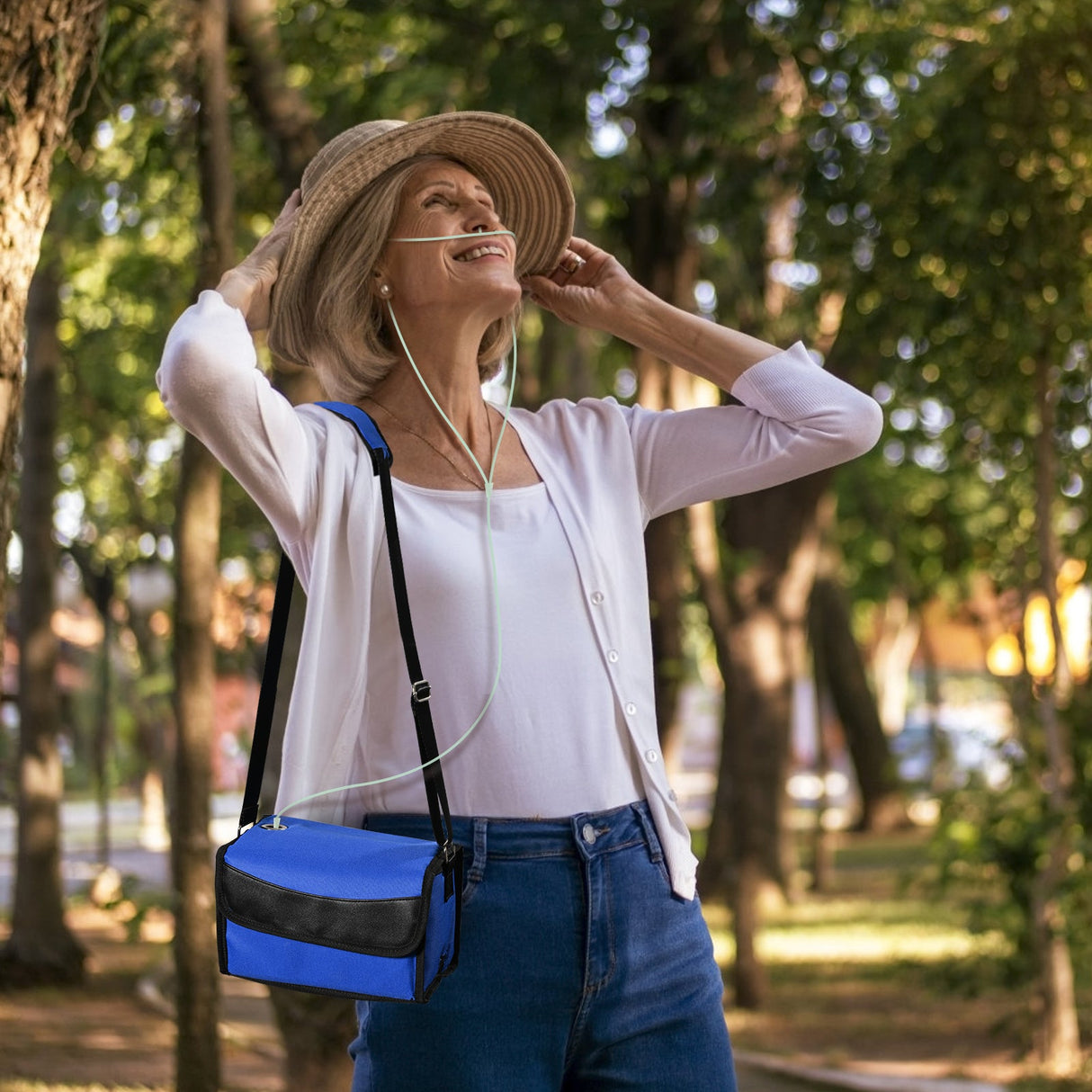 Mobiler Sauerstoffkonzentrator VARON VL-2 im Außeneinsatz – sauerstoffgerät mobil für mehr Bewegungsfreiheit