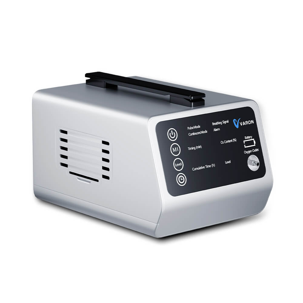VARON VT-1 tragbarer Sauerstoffkonzentrator, Dualmodus, leiser Betrieb, saubere Luftfilterung