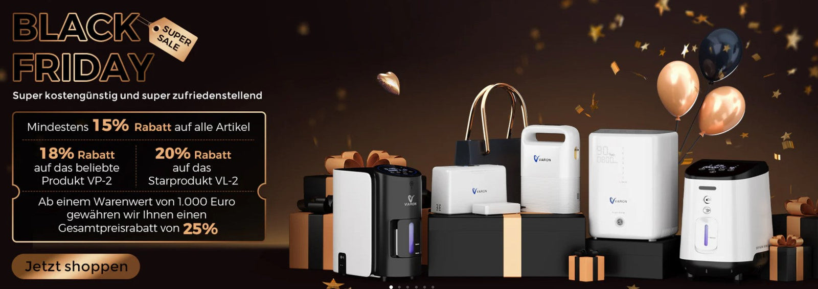 VARON Black Friday Einkaufsführer: Finden Sie den perfekten Sauerstoffkonzentrator