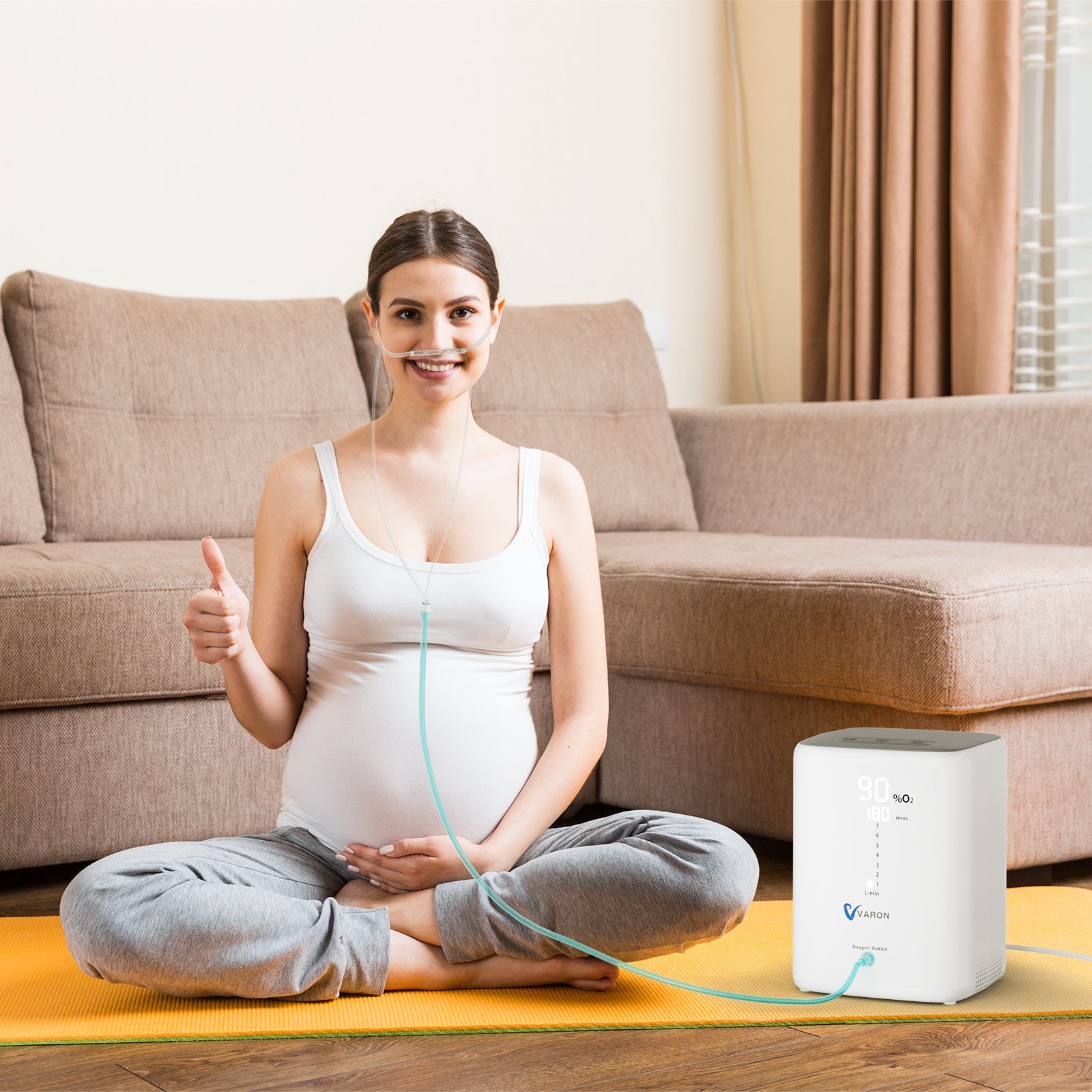 VARON VH-3 Heim-Sauerstoffkonzentrator | 7-Stufen-Regelung, Komfortable Therapie, CE-geprüft VARON