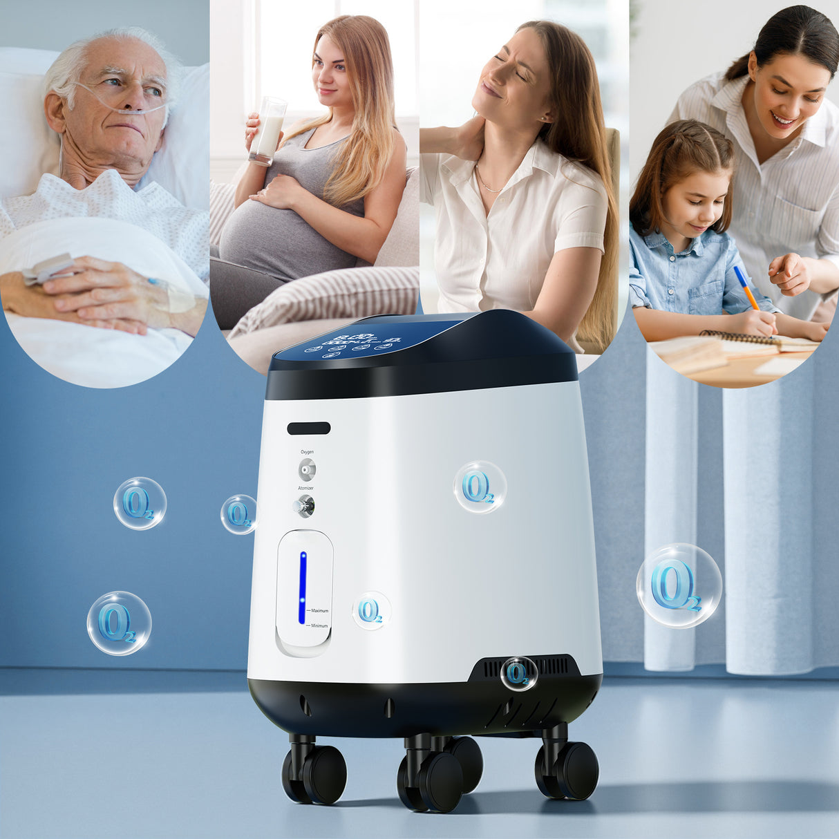 VARON VH-2 Pro Heim-Sauerstoffkonzentrator | 9-Stufen-Regelung, 24 Stunden Betrieb, CE-geprüft (Copy) VARON