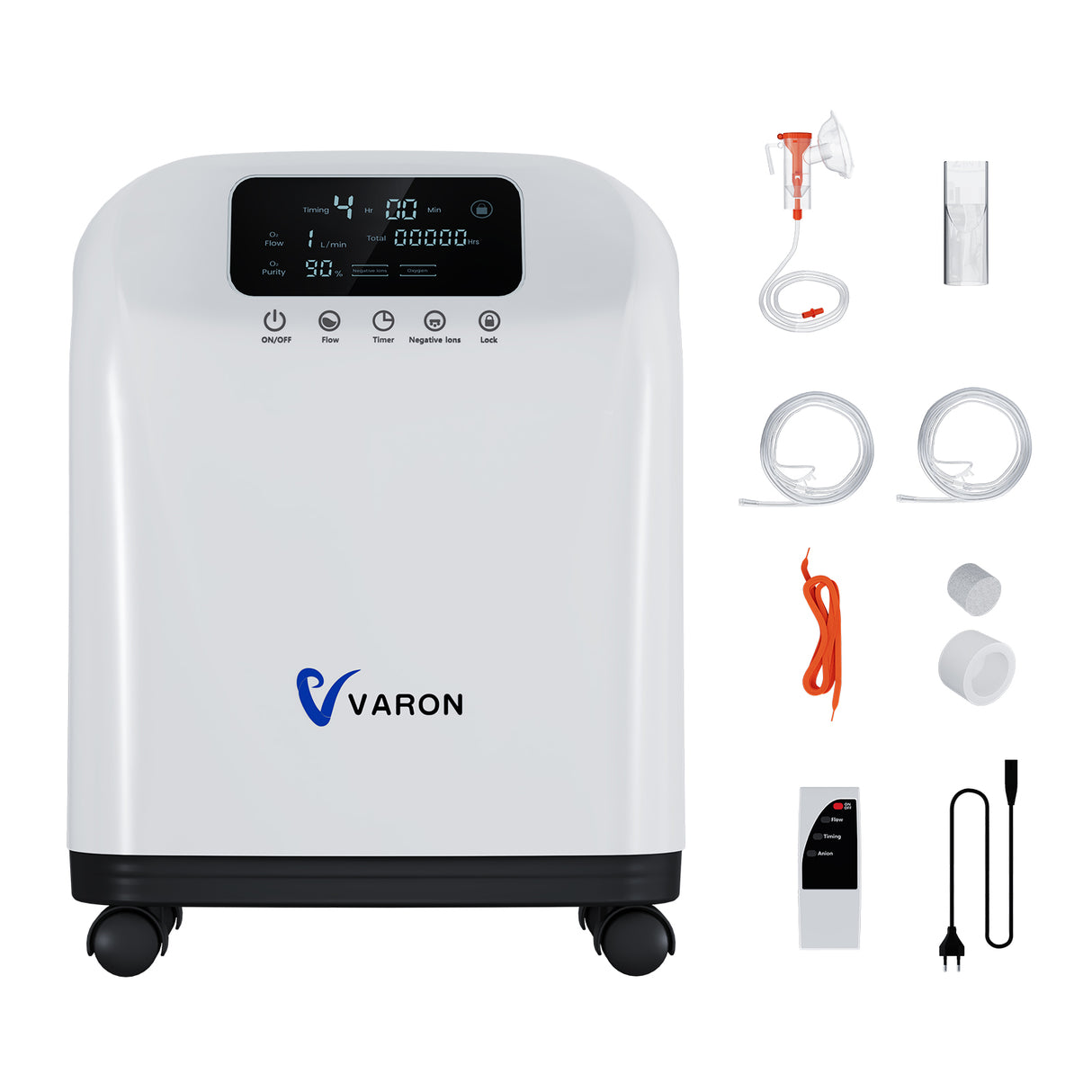 VARON VH-4 Sauerstoffgerät für Zuhause | Kontinuierlicher Fluss, CE-geprüft (1-9 Stufen) VARON