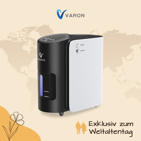 VARON VH-1 Heim-Sauerstoffkonzentrator | 1-7L/min, Vital Senior Health, CE-geprüft VARON