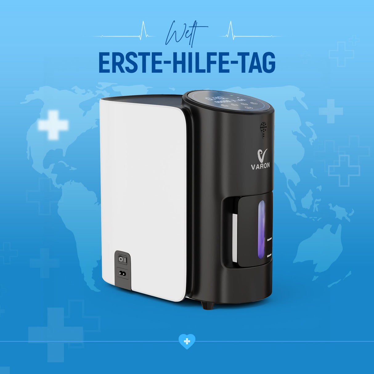 VARON VH-1 Heim-Sauerstoffkonzentrator | 1-7L/min, Vital Senior Health, CE-geprüft VARON