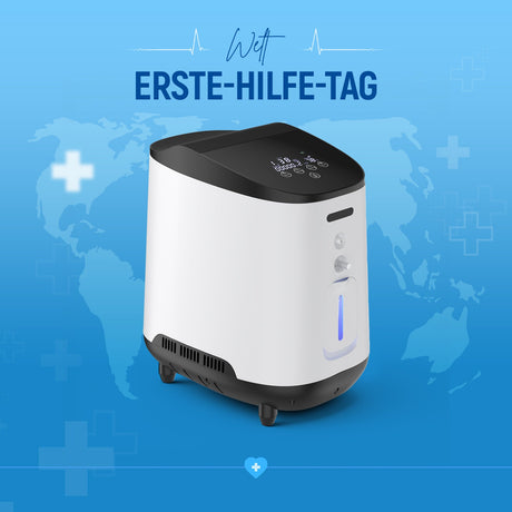 VARON VH-2 Heim-Sauerstoffkonzentrator | 1-7L/min einstellbar, 24 Stunden Betrieb, CE-geprüft VARON