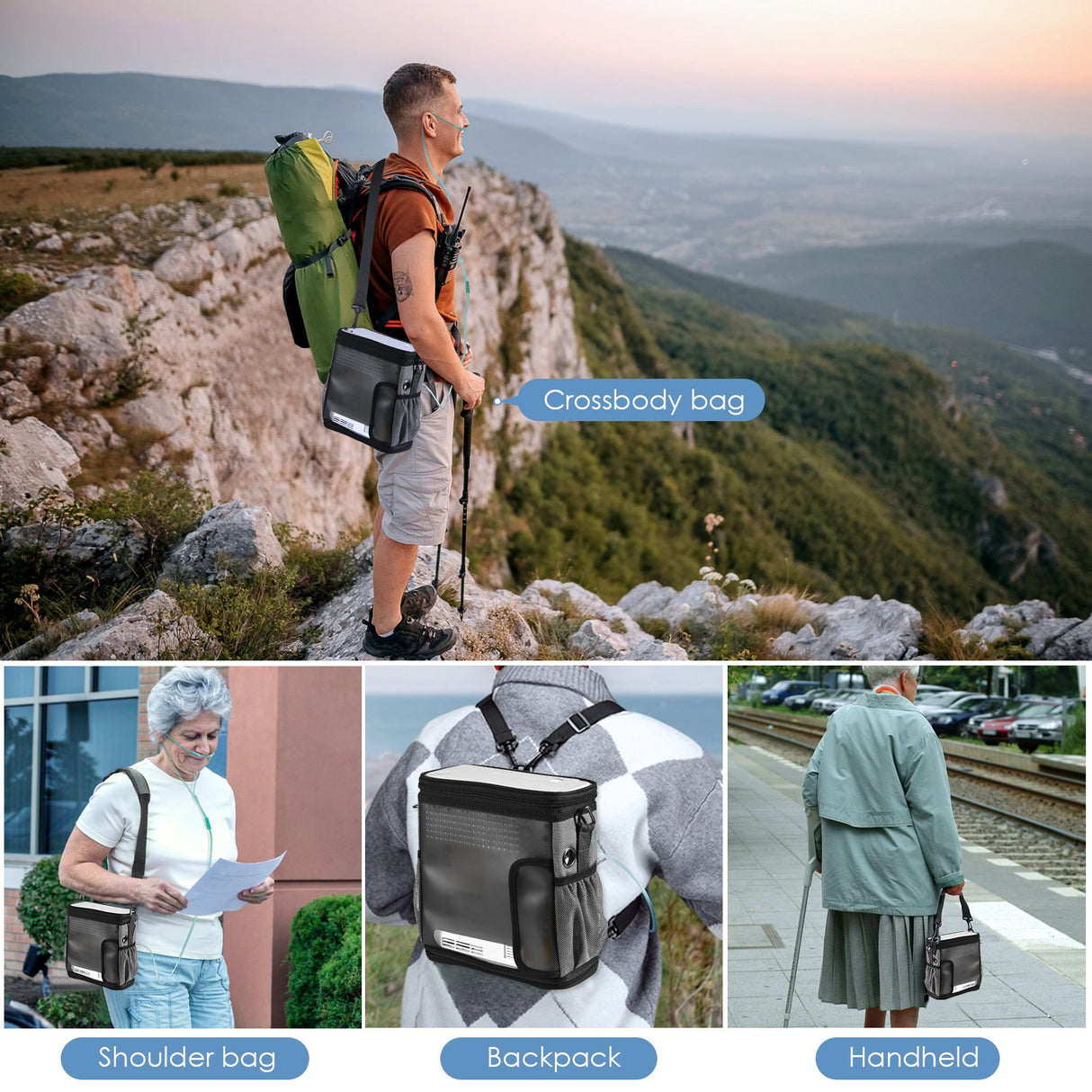 Multifunktionaler VP-6 tragbarer Sauerstoffkonzentrator-Rucksack für Reisen und den Außeneinsatz