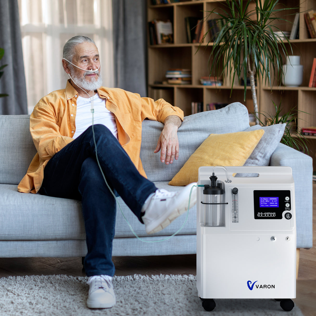 VARON Serene 5  kontinuierlicher Sauerstoffkonzentrator für zu Hause für alte Menschen