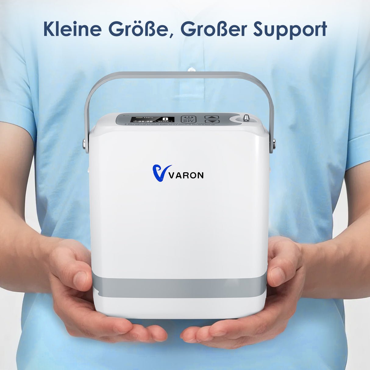 Neues VARON VP-8G | Sauerstoffkonzentrator Mobil mit Pulsfluss-Technologie (1-8 Stufen) VARON