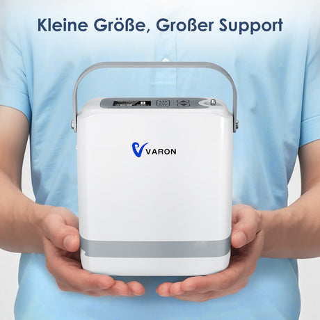 Neues VARON VP-8G | Sauerstoffkonzentrator Mobil mit Pulsfluss-Technologie (1-8 Stufen) VARON
