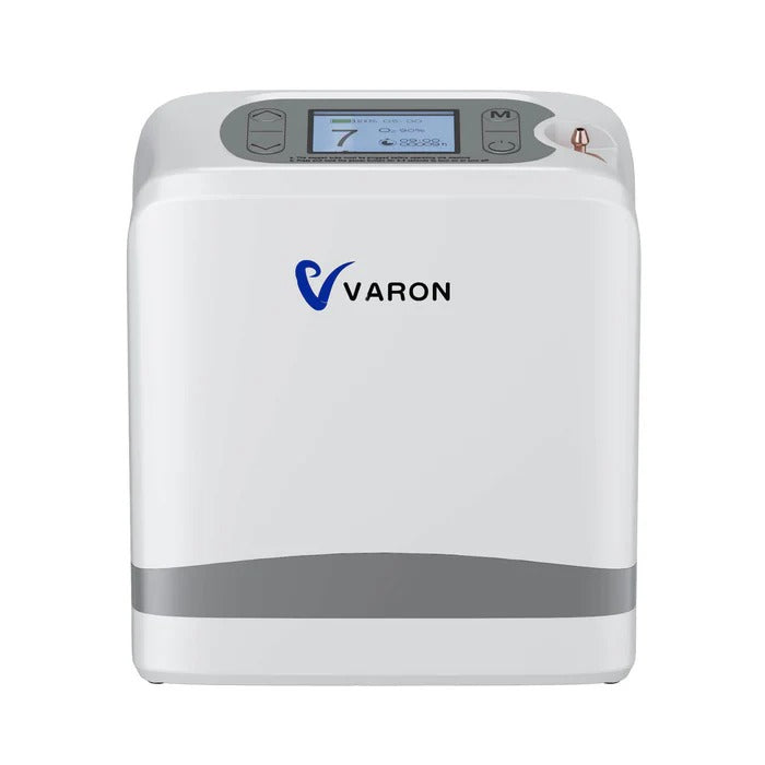 VARON VP-8 Lite | 2 kg tragbarer Sauerstoffkonzentrator mit Pulsdosierung (1–7 Stufen) VARON
