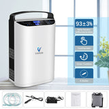VARON VP-1 Pulse Sauerstoffkonzentrator Mobil mit Akku | 24-Stunden-Betrieb, CE-zertifiziert VARON