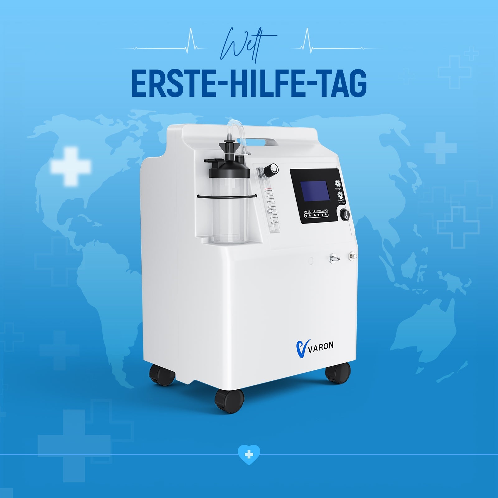 VARON Serene 5L Sauerstoff-Konzentrator | CE-Zertifizierung, 72H Betrieb FDA-zugelassen VARON