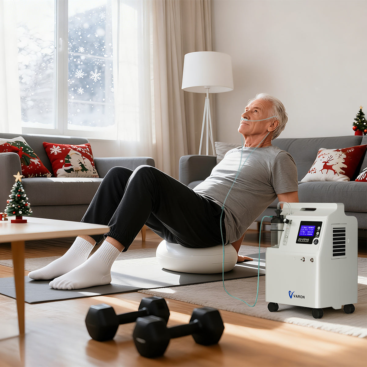 VARON Serene 5L Sauerstoff-Konzentrator | CE-Zertifizierung, 72H Betrieb FDA-zugelassen VARON