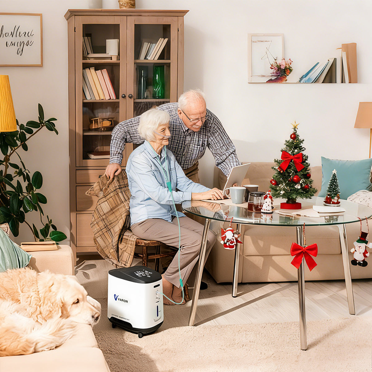 VARON VH-2 Heim-Sauerstoffkonzentrator | 7-Stufen-Regelung, 24 Stunden Betrieb, CE-geprüft VARON