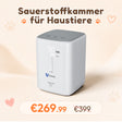Sauerstoffkonzentrator für Haustiere Modell VH-3 | Kompatibel mit VARON Sauerstoffkammer VARON