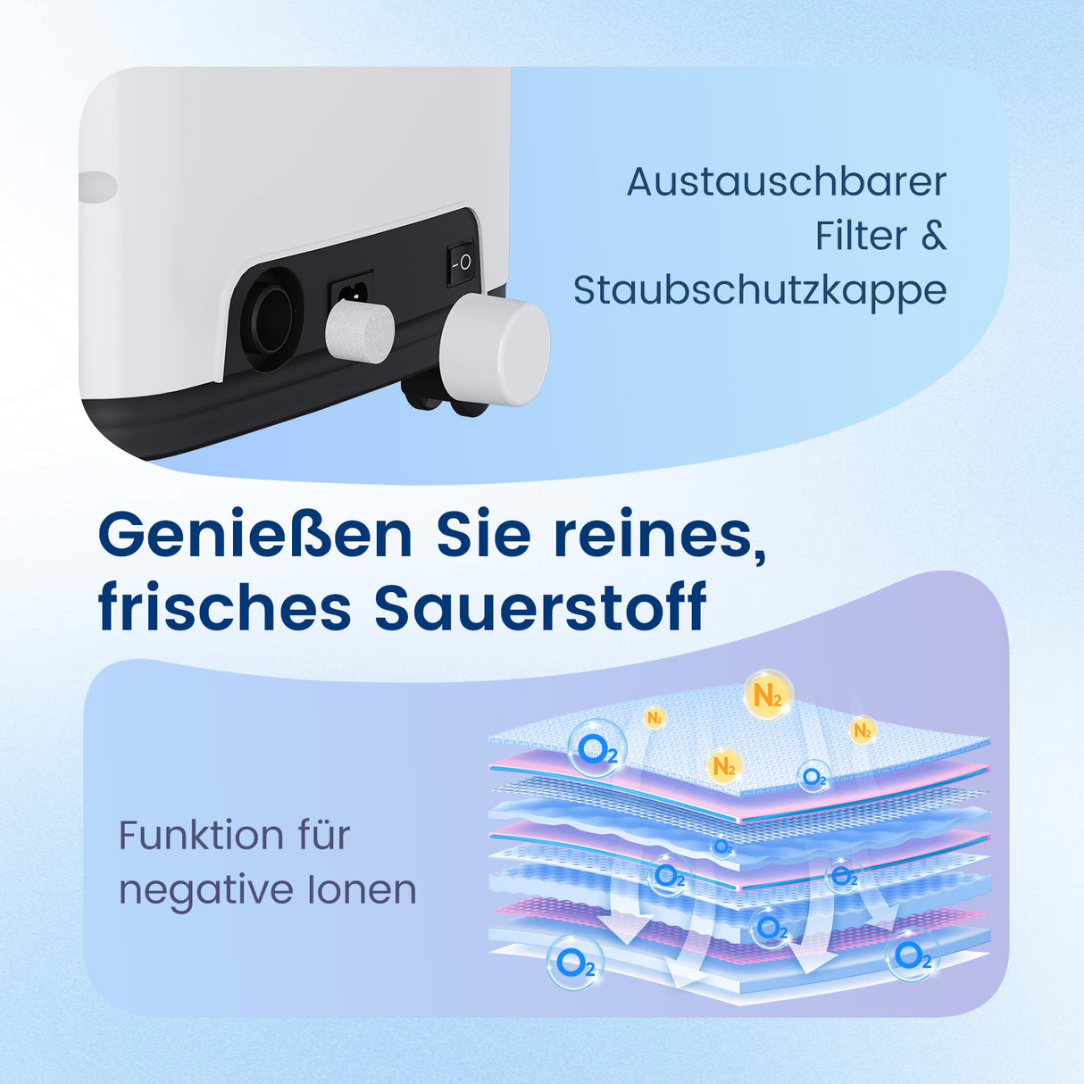 VARON VH-4 Sauerstoffgerät für Zuhause | Kontinuierlicher Fluss, CE-geprüft (1-9 Stufen) VARON