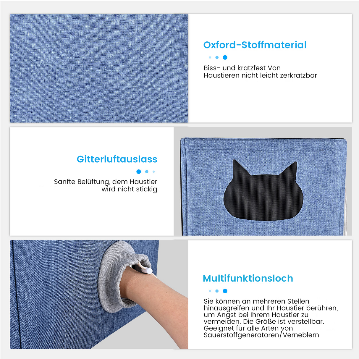 100L Sauerstoffkammer für Haustiere – Komfortabler Raum für Sauerstoff- & Aerosoltherapie VARON