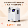 Sauerstoffkonzentrator für Haustiere 1-5L/min, <43dB | Modell Serene 5 | Kompatibel mit VARON Sauerstoffkammer VARON