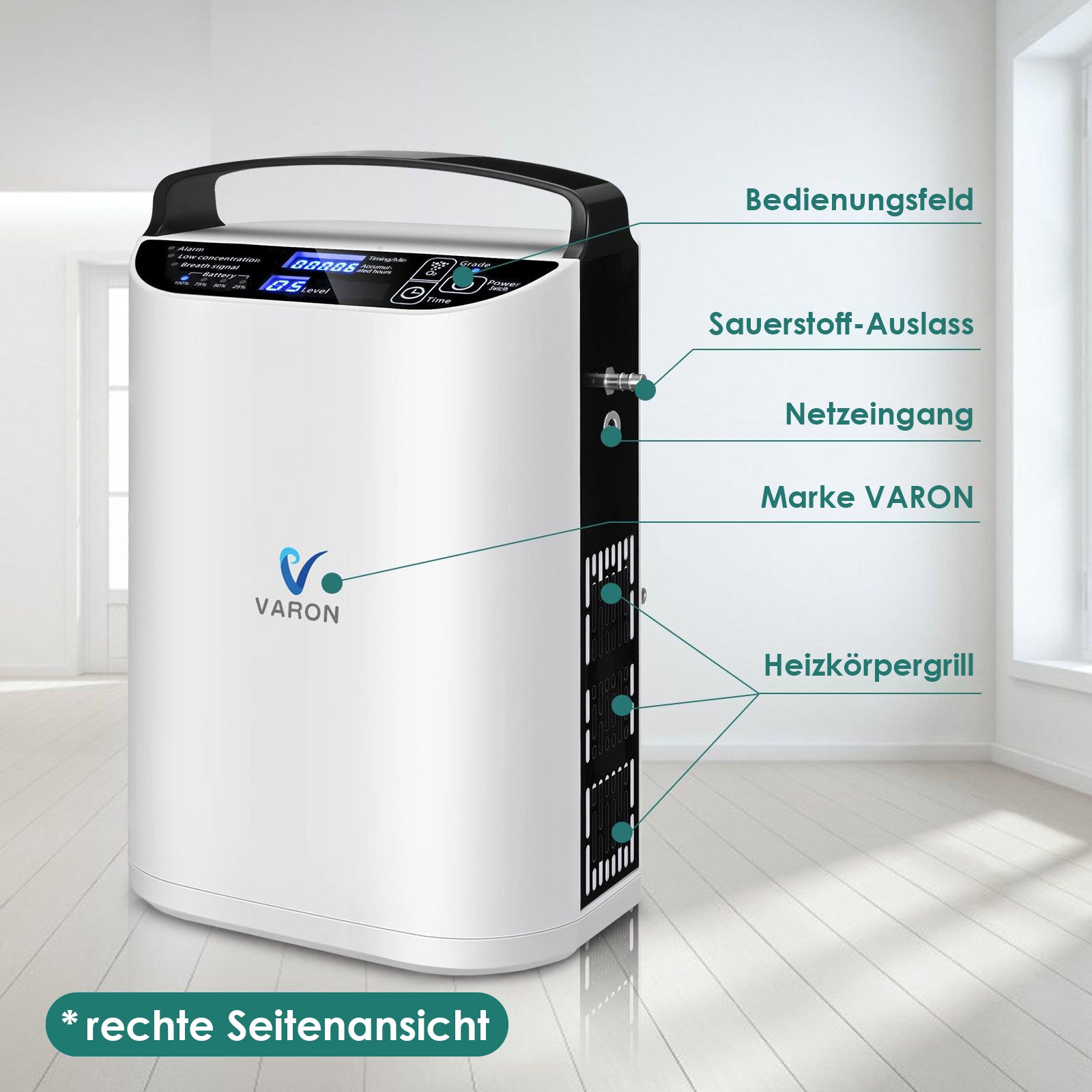 VARON 5L Pulse Flow Mobiles  Sauerstoffgerät VP-1