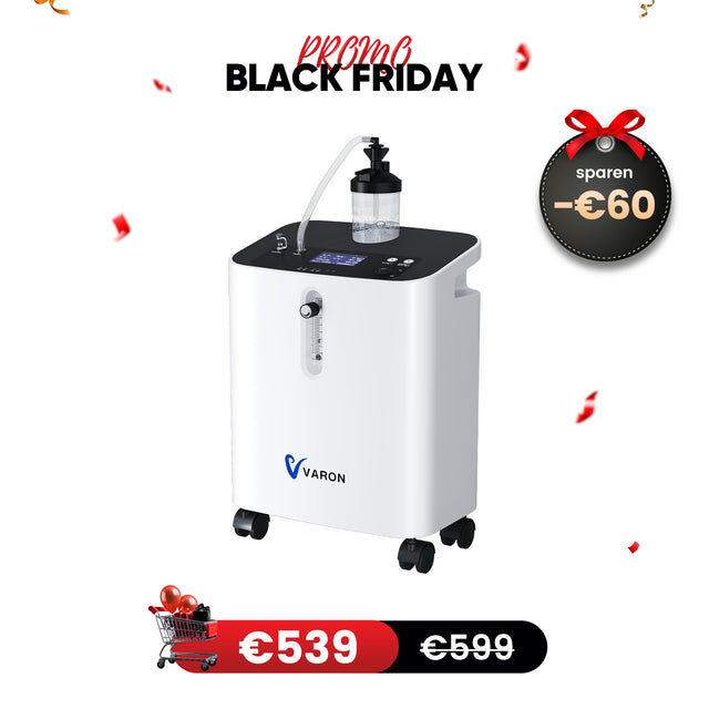 VARON VH-3 PRO Heim-Sauerstoffkonzentrator | 10-Stufen-Regelung, Komfortable Therapie, CE-geprüft VARON