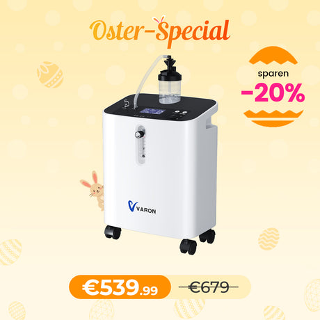 VARON VH-3 PRO Sauerstoffgerät für Zuhause | Kontinuierlicher Fluss, CE-geprüft  (1-10 Stufen) VARON