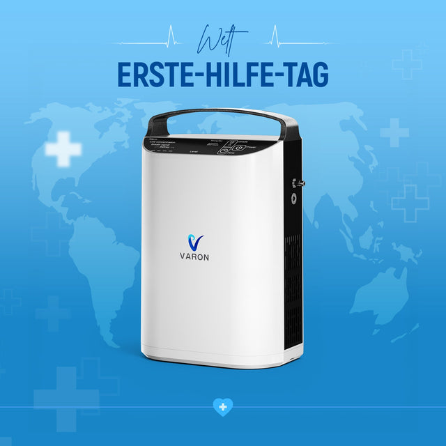 VARON VP-1 Pulse Portable Oxygen Concentrator | 24H Betrieb, CE-geprüft VARON