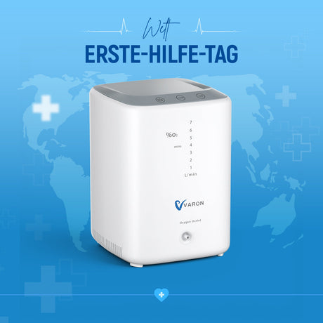VARON VH-3 Heim-Sauerstoffkonzentrator | 1-7L/min Komfortable Therapie, CE-geprüft VARON
