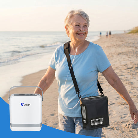 VARON VP-8G | Sauerstoffkonzentrator Mobil mit Pulsfluss-Technologie (1-8 Stufen) VARON